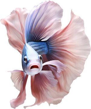 Siam betta fish, Watercolor painting of Siam betta fish.