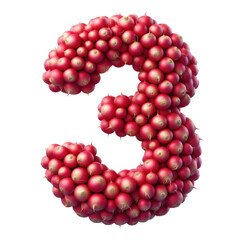 Isolated 3D Number on a Clear PNG Canvas Generative AI