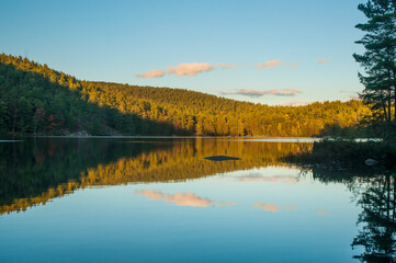 Sunset at Rock Pond In The Adirondack Mountains in New York State