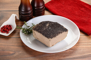Delicous liver pate snack appetizer