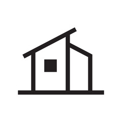 icon logo of a house or home, real estate business onw white background.