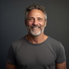 Obraz premium Portrait Happy Smile Man under photo studio light