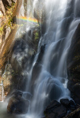View of the Lepida waterfall at the Rhodope mountains in Macedonia, Greece