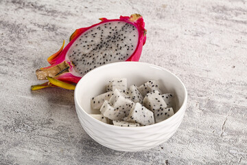 Dragon fruit Pitahaya in the bowl