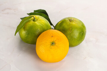 Fresh ripe sweet juicy mandarins