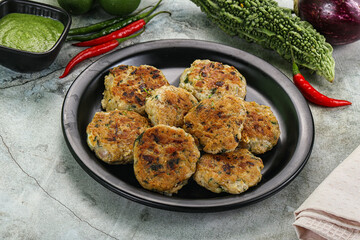 Indian style - chicken kebab with herbs