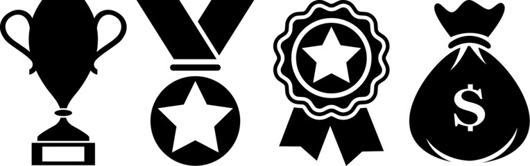 Award vector icon, honour and reward symbols - 748024836