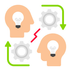 self-assessment for self-enhancement concept, observing own behavior  attitudes vector icon design, Boosting productivity abilities Symbol, business motivation Sign, Enterprise impetusstock