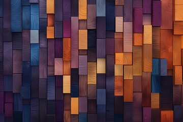 a wall of colorful wood