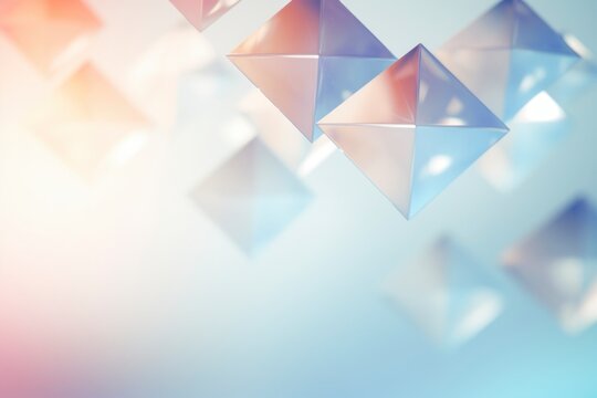 Futuristic 3D geometry background wallpaper with copy space for web design decoration