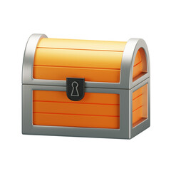 3D illustration of treasure chest
