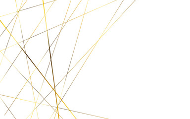 Obraz premium Seamless luxury geometric premium golden random chaotic lines on transparent background. Luxury banner presentation gold line. Vector illustration.