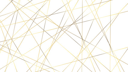 Seamless luxury geometric premium golden random chaotic lines on transparent background. Luxury banner presentation gold line. Vector illustration. - obrazy, fototapety, plakaty