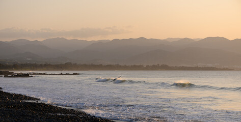 man doing SUP boarding on the Mediterranean Sea 11