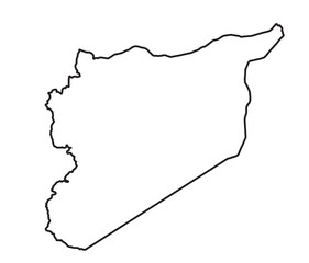 Syria Outline Silhouette Map - 748031254