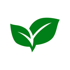 Leaves icon vector isolated on white background