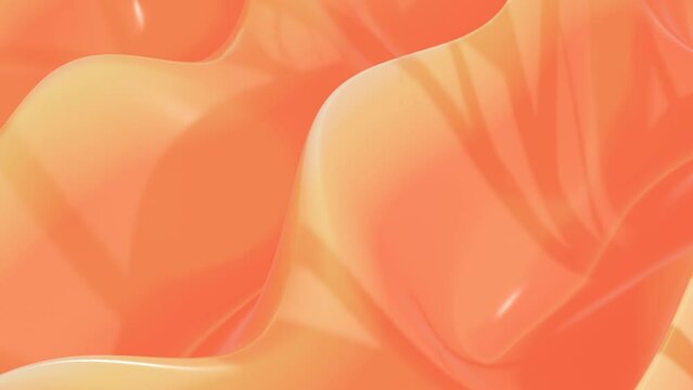 an abstract orange and yellow loop animated background with a wave