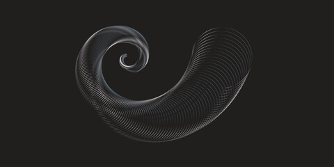 3d rendered illustration of a spiral