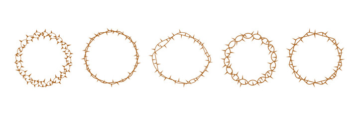 Jesus crown of thorns icon. Vector illustration on a white background.