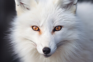 Obraz premium Close up of face of white arctic fox