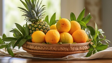 A arrangement of exotic fruits that are delicious, Tropical fruit