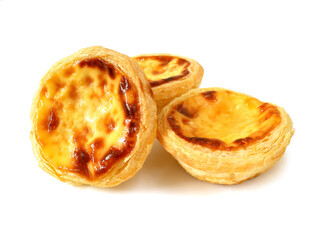 Fresh baked egg tarts or custard tarts (pastel de nata)