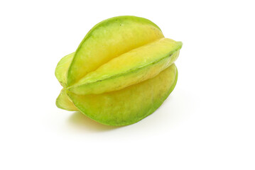 Carambola is a fruit. Isolated on a white background.