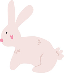 Cute rabbit vector. Bunny character 
