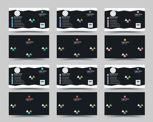 Corporate business card template, Double sided creative business card vector design template, Visiting card, Unique business card design, Professional business card design, Corporate business card