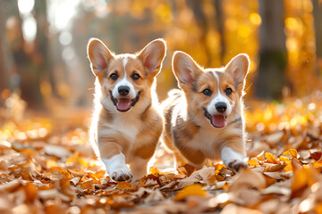 Joyful Puppies Frolicking