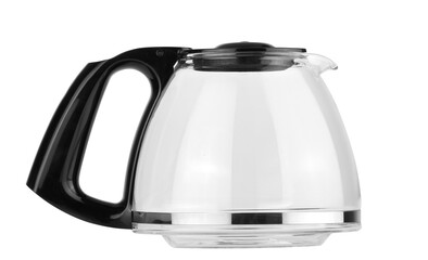 Empty coffee pot isolated with clipping path