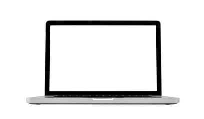 Laptop isolated on white, clipping path included