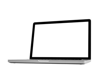 Laptop isolated on white, clipping path included