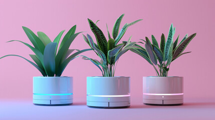 Voice activated robotic planters with self water