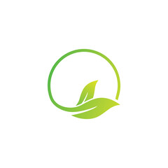 leaf circle vector logo
