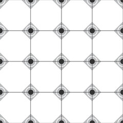 Fototapeta premium seamless square Octagon and circle dot pattern, seamless geometric tile pattern, applicable for carpet, background, wallpaper, kitchen room, floor, bath room wall. vector illustration