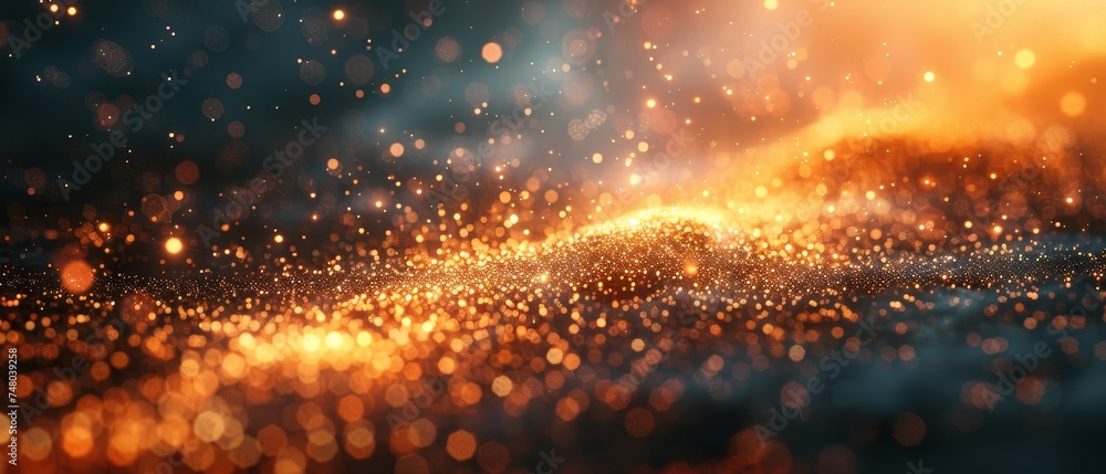 Aufkleber dust particles with real lens flare backlit by real backlight