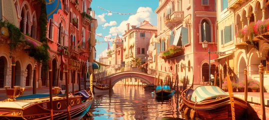 Tuinposter Venice Animation Background © Eric M Pawlak