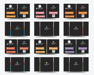 Double sided creative business card vector design template, Corporate business card, Visiting card, Clean professional business card template, Business card template, Vector illustration design.