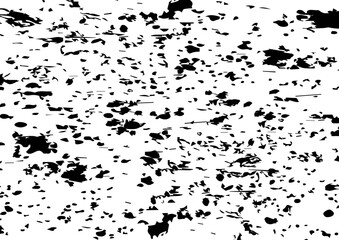 Obraz premium Old grunge black texture. Dark weathered overlay pattern sample on transparent background. Screen background. Vector.