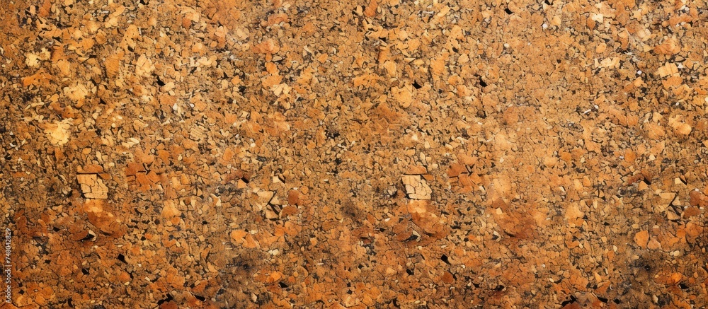 Poster a detailed view of a sturdy wall built with various sizes and shapes of rocks, revealing intricate p