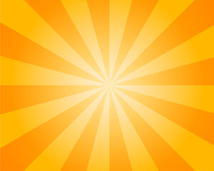 レトロなオレンジの集中線