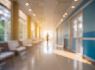 Hospital corridor blur background