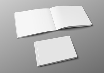Realistic 3D Cover Brochure, Book Or Catalog Mock Up