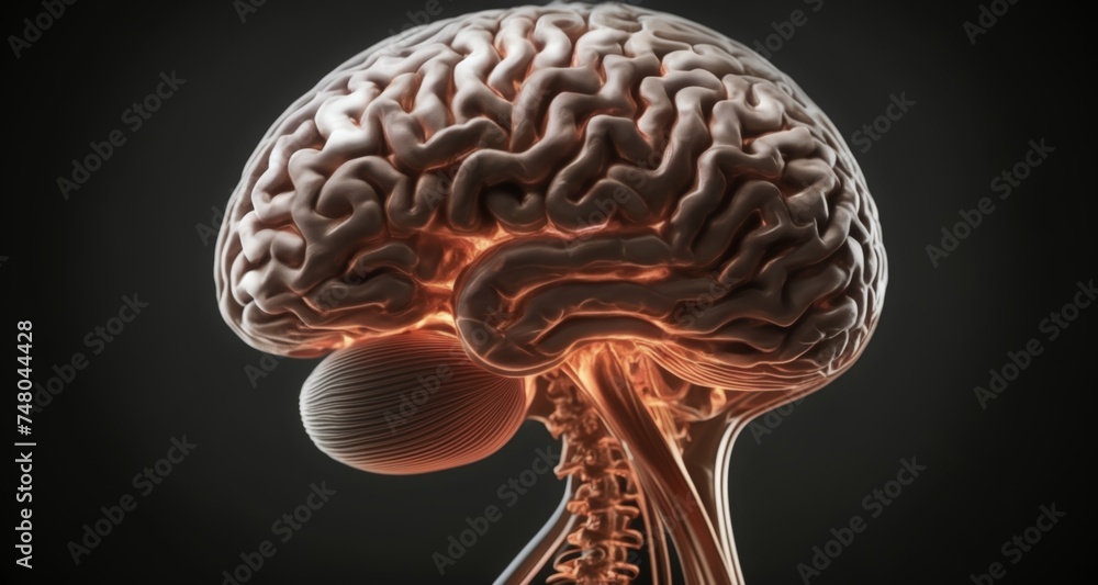 Aufkleber exploring the intricate complexity of the human brain