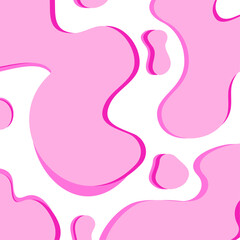 Colorful vector abstract pattern in one pink and burgundy color. Abstract illustration with different shapes and circles