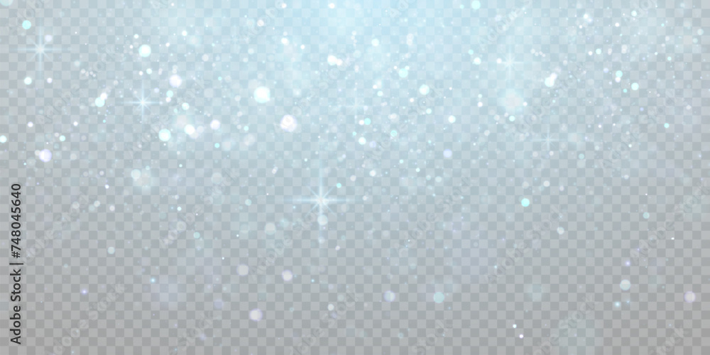 Poster vector background with bokeh effect and sparkles on a transparent background. an elegant combination