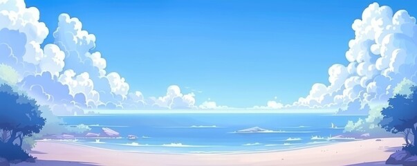 Fototapeta premium Summer blue sky cloud gradient light white background. Beauty clear cloudy in sunshine calm bright winter air bacground