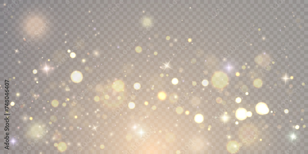 Poster vector background with bokeh effect and sparkles on a transparent background. an elegant combination