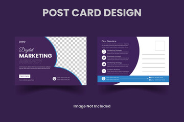 Corporate business postcard or EDDM postcard design template